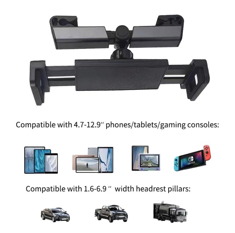 Car Rear Pillow Phone Tablet Bracket Rotatable Car Phone Holder, Car Rear Pillow Phone Tablet Bracket - ORIWHIZ
