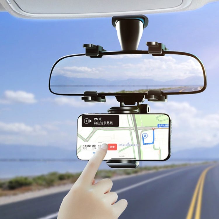 Car Rearview Mirror Mobile Phone Bracket Navigation Recorder Rotating Holder, Car Rearview Mirror Phone Bracket - ORIWHIZ