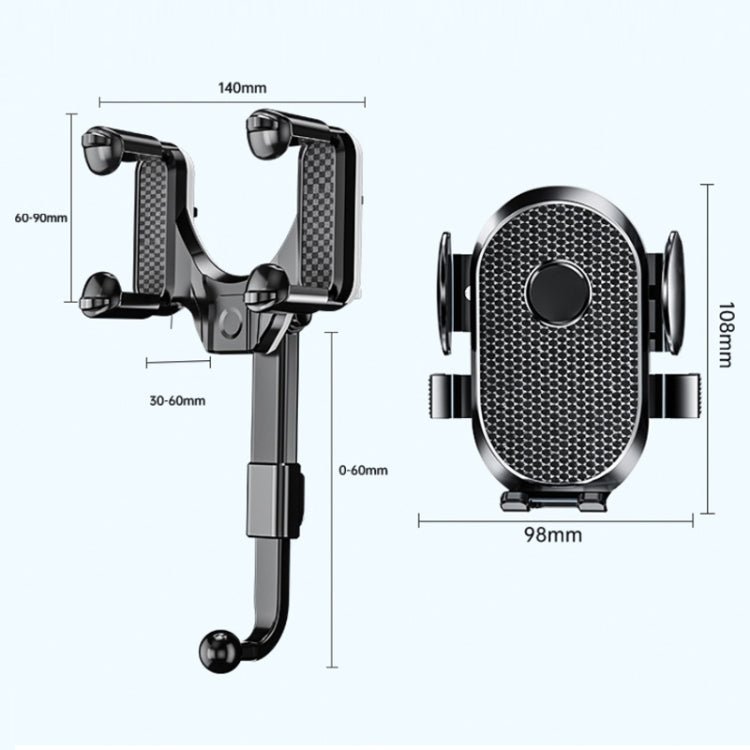 Car Rearview Mirror Mobile Phone Holder Multifunctional AR Navigation Support Bracket - ORIWHIZ