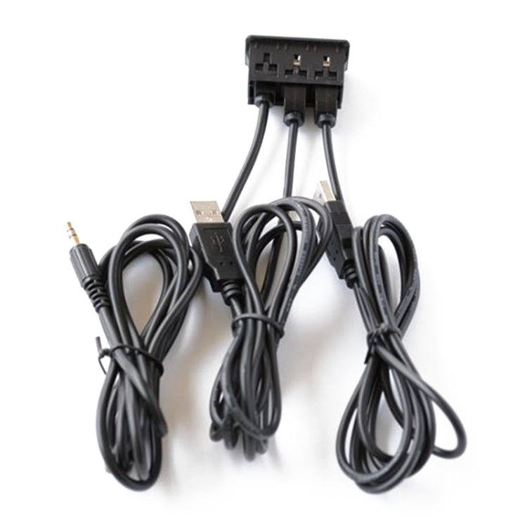 Car Universal Modification Dual USB +AUX Interface Charging Seat, USB+USB+AUX - ORIWHIZCar Replacement PartsDIY CablesIn Car