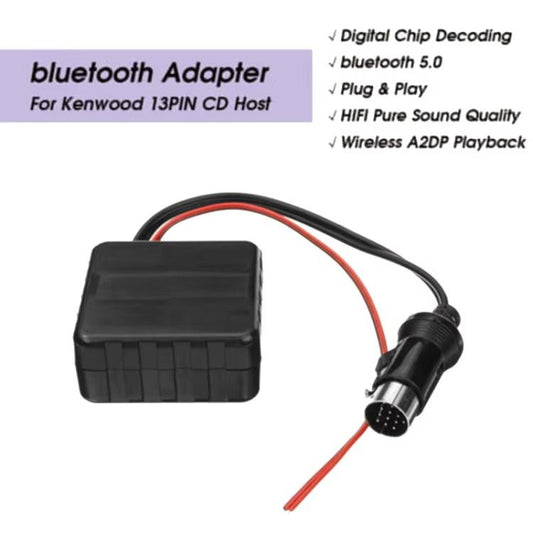 Car Wireless Bluetooth Module AUX Audio Adapter Cable for Kenwood 13 - pin CD Host, For Kenwood 13 - pin - ORIWHIZCar Replacement PartsDIY CablesIn Car