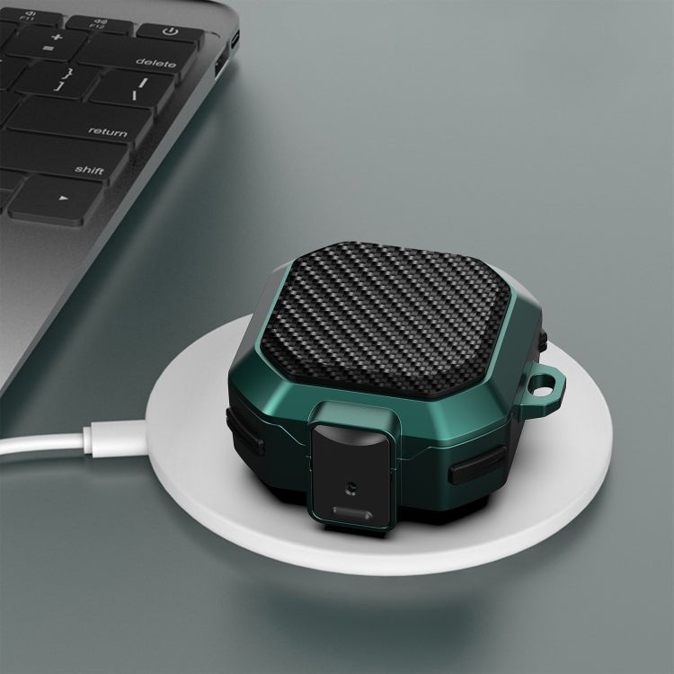 Carbon Fiber Texture Anti - fall Earphones Case with Switch, For Samsung Galaxy Buds Live/Buds Pro/Buds 2/2 Pro - ORIWHIZ