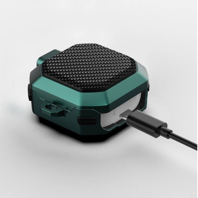 Carbon Fiber Texture Anti - fall Earphones Case with Switch, For Samsung Galaxy Buds Live/Buds Pro/Buds 2/2 Pro - ORIWHIZ