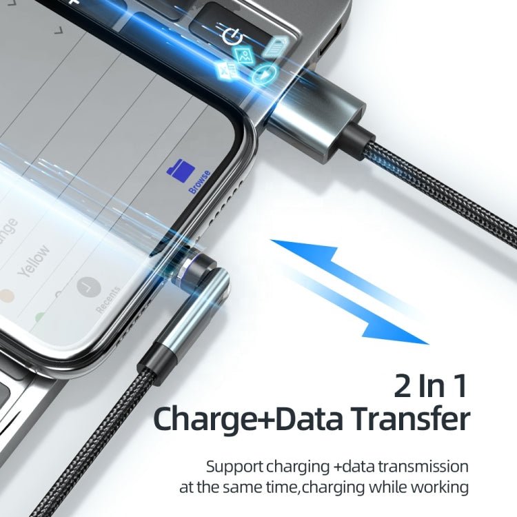 CC57 Rotary Magnetic Fast Charging Data Cable, Style:, 1m + Type - C / USB - C + Red, 1m + Type - C / USB - C + Black, 2m + Type - C / USB - C + Red, 2m + Type - C / USB - C + Black - ORIWHIZ