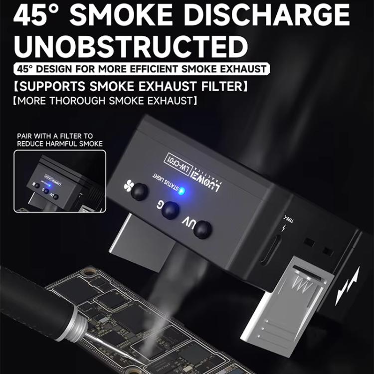 Cell Phone Repair 3 In 1 UV Curing Lamp Cooling Smoke Extractor Fan Dust Developer Lamps, CF01 - ORIWHIZ