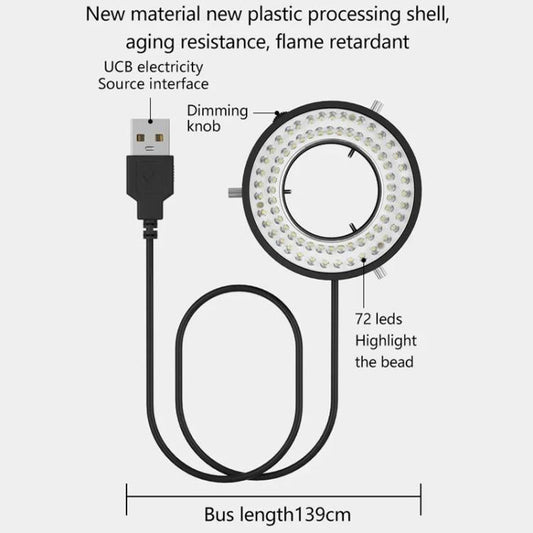 Cell Phone Repair 72 Beads Microscope Ring Light Source, MY - 036 72 Beads - ORIWHIZ