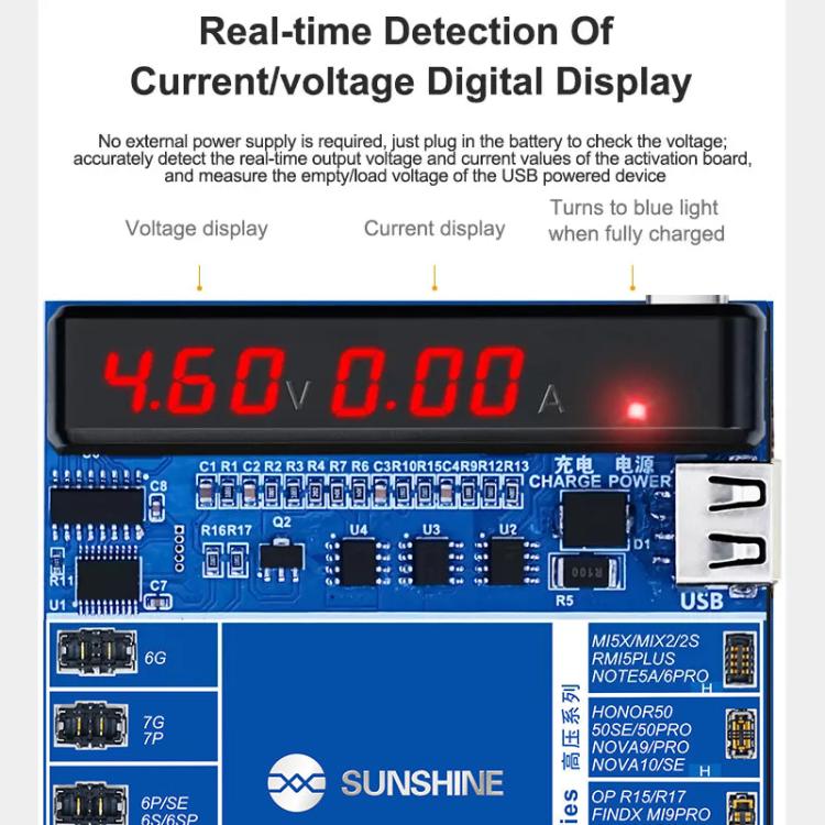 Charging Activation Fixture 5 - 9V Adaptive Voltage Support iPhone 16 Series and Android Models, SUNSHINE SS - 916 Ultra - ORIWHIZ