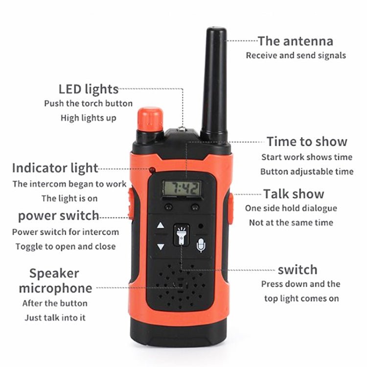 Children Walkie - talkie Remote Wireless Call Parent - child Interactive Toy Phone, Red, Yellow - ORIWHIZConsumer ElectronicsWalkie TalkieWalkie Talkie Children