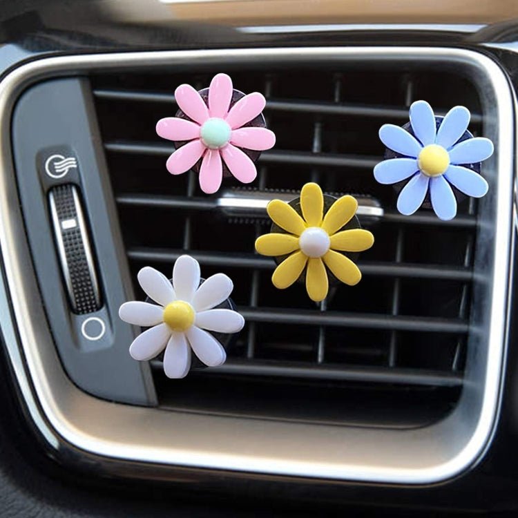Colorful Daisy Car Decorative Air Vent Aromatherapy Clip, Blue, Pink, White, Yellow - ORIWHIZ