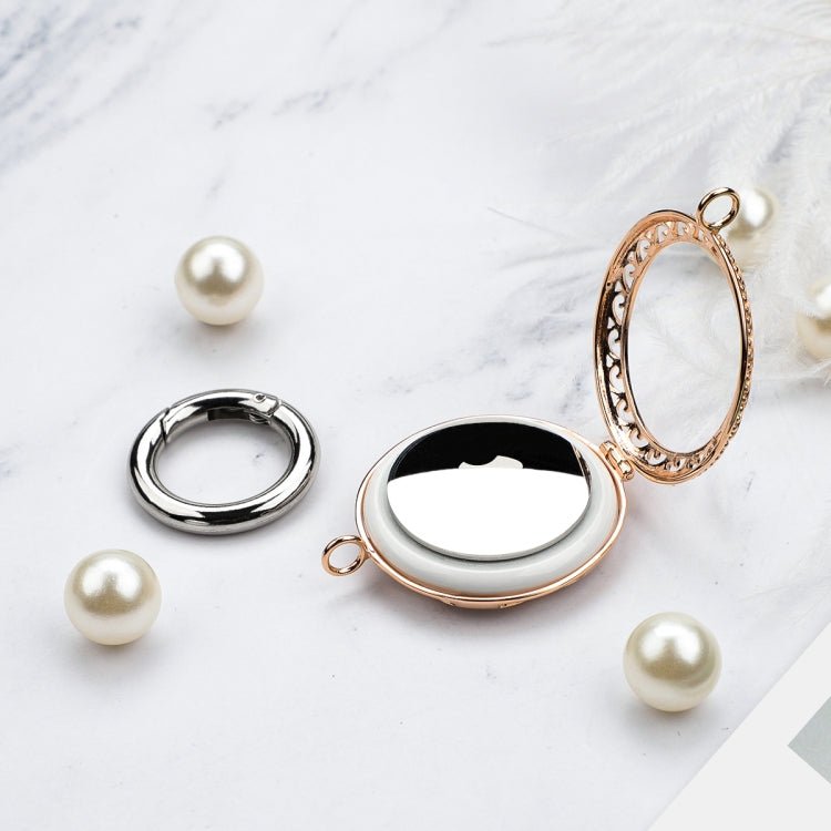 Copper Jewelry Style Shockproof Protective Cover Case with Keychain Hook Loop, For AirTag - ORIWHIZ