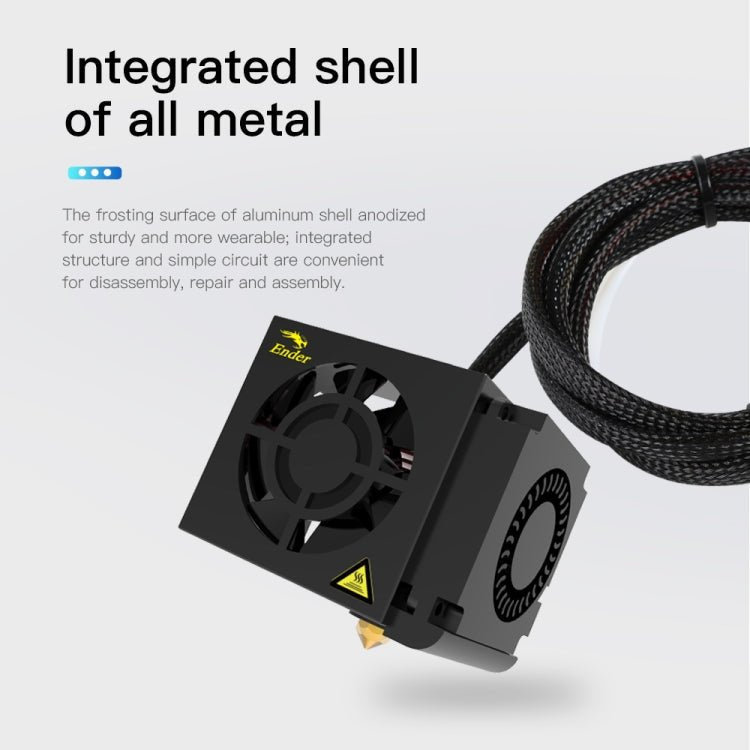 Creality 24V 40W Extruder Full Nozzle Hot End Kit with Nozzle Extruder+Cooling Fan+Shell for Ender - 3 3D Printer - ORIWHIZ