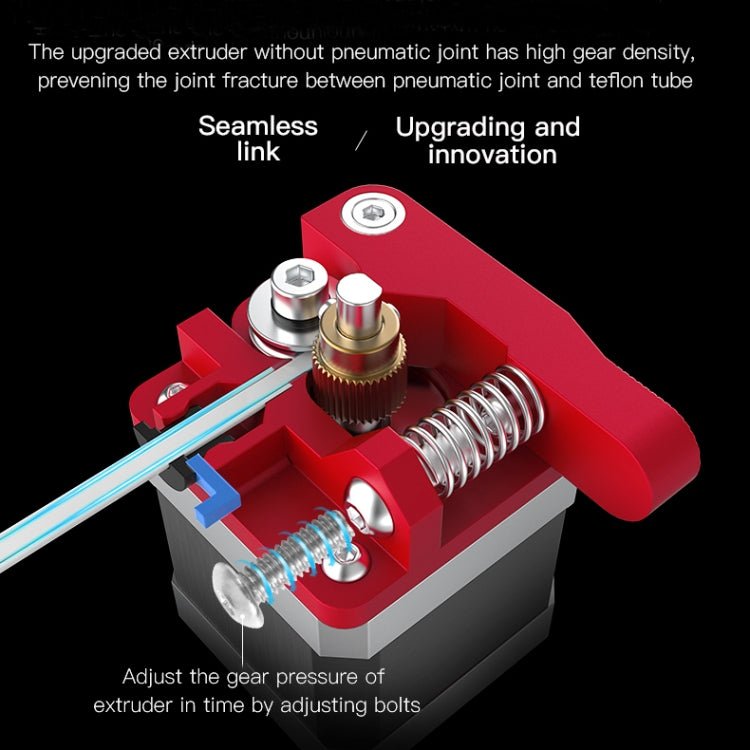 Creality All Metal Red Block Bowden Extruder Kit for Ender - 3 / Ender - 3 Pro / Ender - 3 V2 / CR - 10 Pro V2 3D Printer - ORIWHIZ