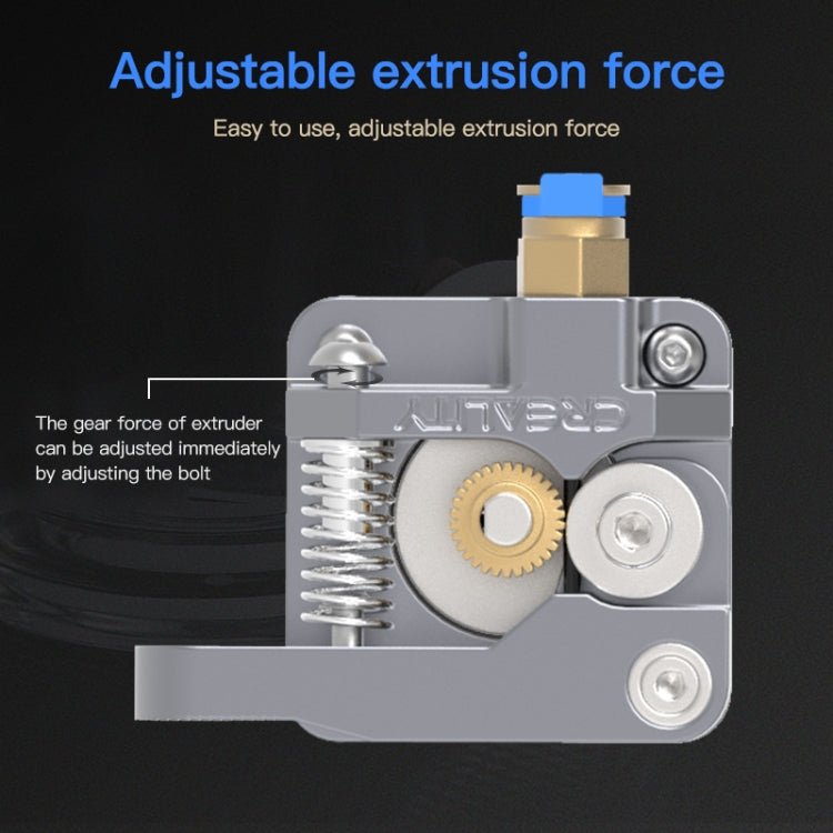 Creality All Metal Silver Block Bowden Extruder Kit for Ender - 3 / Ender - 3 Pro / Ender - 3 V2 / CR - 10 Pro V2 3D Printer - ORIWHIZ