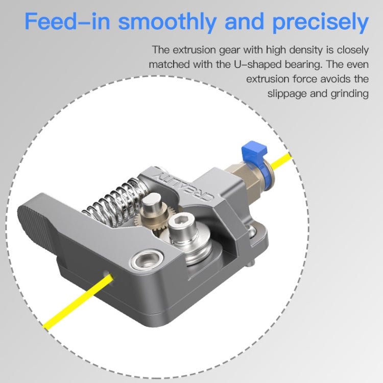 Creality All Metal Silver Block Bowden Extruder Kit for Ender - 3 / Ender - 3 Pro / Ender - 3 V2 / CR - 10 Pro V2 3D Printer - ORIWHIZ
