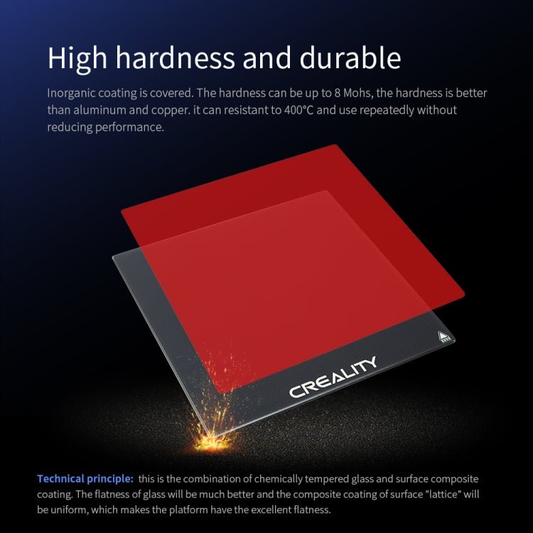 Creality Carborundum Glass Plate Platform Heated Bed Build Surface for Ender - 3 3D Printer Part - ORIWHIZ