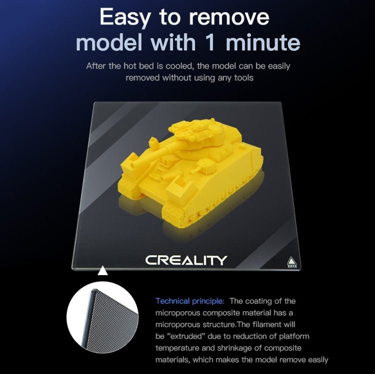 Creality Carborundum Glass Plate Platform Heated Bed Build Surface for Ender - 3 3D Printer Part - ORIWHIZ