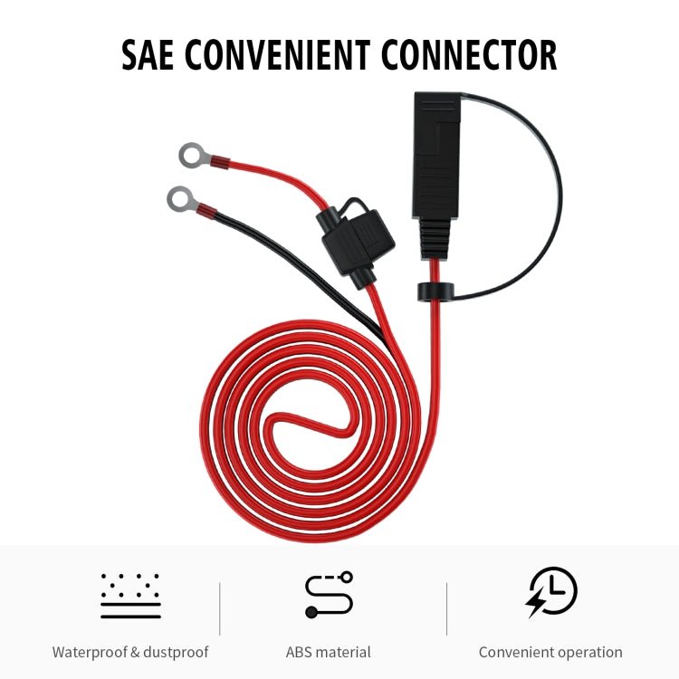 CS - 1423A1 1.4m OT Terminal Cable with SAE Socket + 10A Fuse, CS - 1423A1 - ORIWHIZCar Replacement PartsDIY CablesIn Car