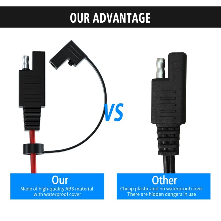 CS - 1423A1 1.4m OT Terminal Cable with SAE Socket + 10A Fuse, CS - 1423A1 - ORIWHIZCar Replacement PartsDIY CablesIn Car