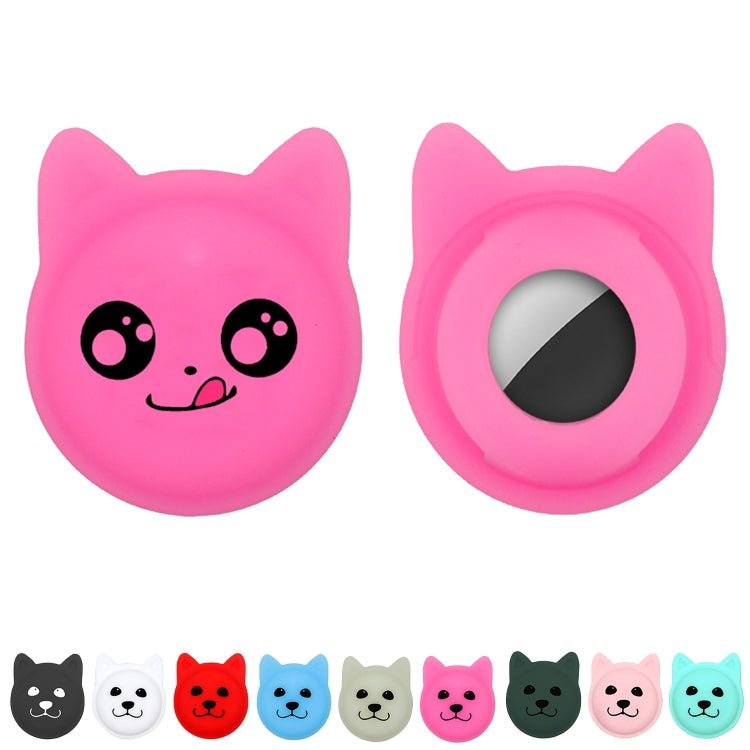 Cute Cartoon Pet Collar Anti - lost Tracker Silicone Case For AirTag, Naughty Smile - ORIWHIZ