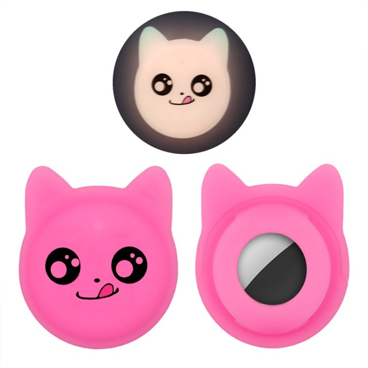 Cute Cartoon Pet Collar Anti - lost Tracker Silicone Case For AirTag, Naughty Smile - ORIWHIZ