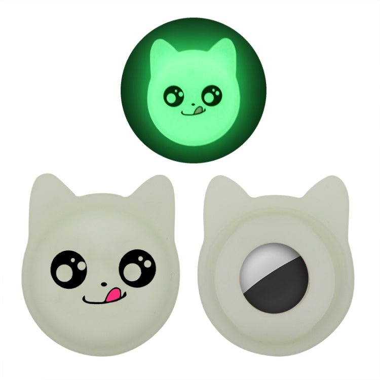 Cute Cartoon Pet Collar Anti - lost Tracker Silicone Case For AirTag, Naughty Smile - ORIWHIZ