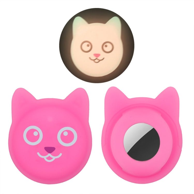 Cute Cartoon Pet Collar Anti - lost Tracker Silicone Case For AirTag, Serious Face, Naughty Smiley, Hanhan Smile - ORIWHIZ