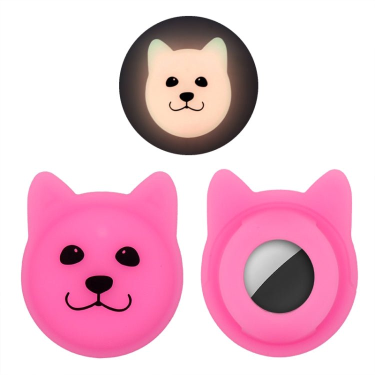 Cute Cartoon Pet Collar Anti - lost Tracker Silicone Case For AirTag, Serious Face, Naughty Smiley, Hanhan Smile - ORIWHIZ