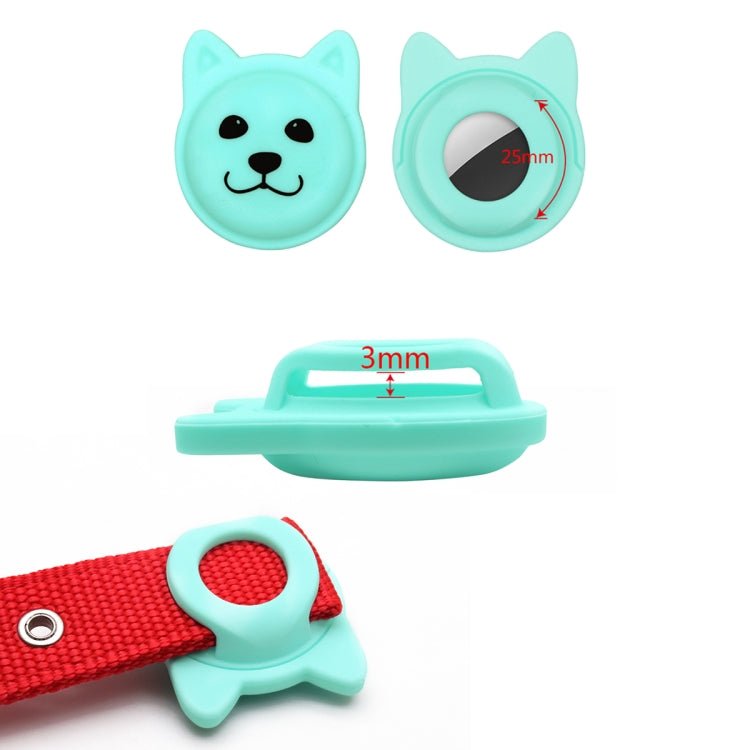 Cute Cartoon Pet Collar Anti - lost Tracker Silicone Case For AirTag, Serious Face, Naughty Smiley, Hanhan Smile - ORIWHIZ