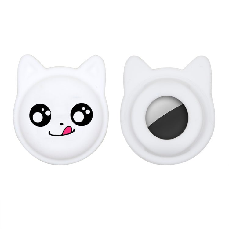 Cute Cartoon Pet Collar Anti - lost Tracker Silicone Case For AirTag, Serious Face, Naughty Smiley, Hanhan Smile - ORIWHIZ