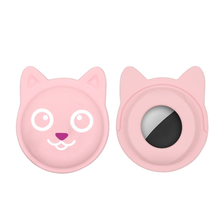 Cute Cartoon Pet Collar Anti - lost Tracker Silicone Case For AirTag, Serious Face, Naughty Smiley, Hanhan Smile - ORIWHIZ