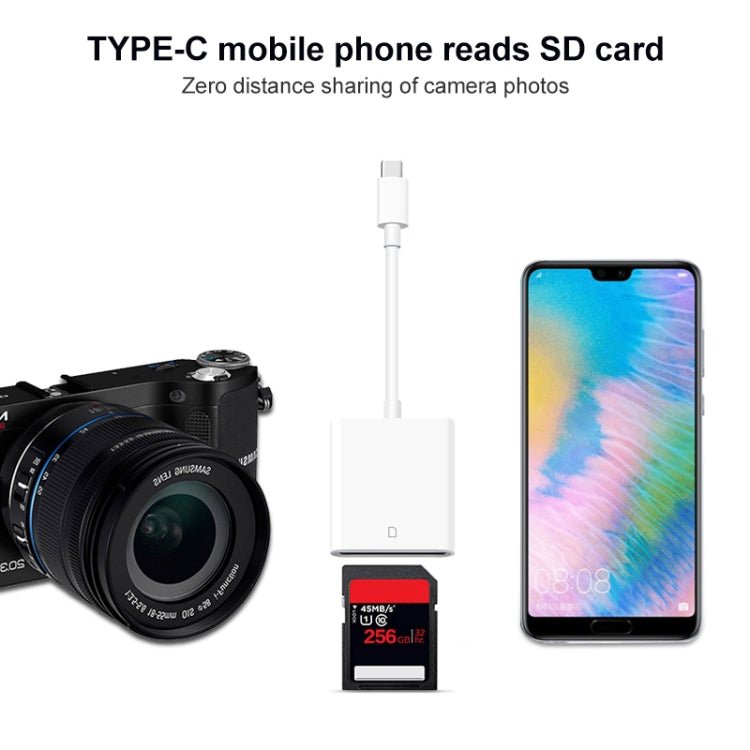 D - 118 Type - C / USB - C Mobile Phone SD Card Reader, D - 118 - ORIWHIZ