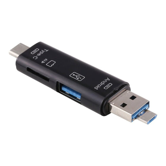 D - 188 3 in 1 TF & USB to Micro USB & Type - C Card Reader OTG Adapter Connector - ORIWHIZ