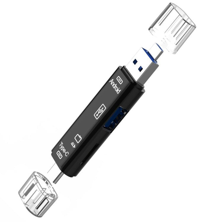 D - 188 3 in 1 TF & USB to Micro USB & Type - C Card Reader OTG Adapter Connector - ORIWHIZ