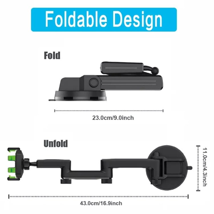 D001 Mount For Truck Excavator Forklift Long Arm Sturdy Cell Phone Holder, D001 - ORIWHIZ