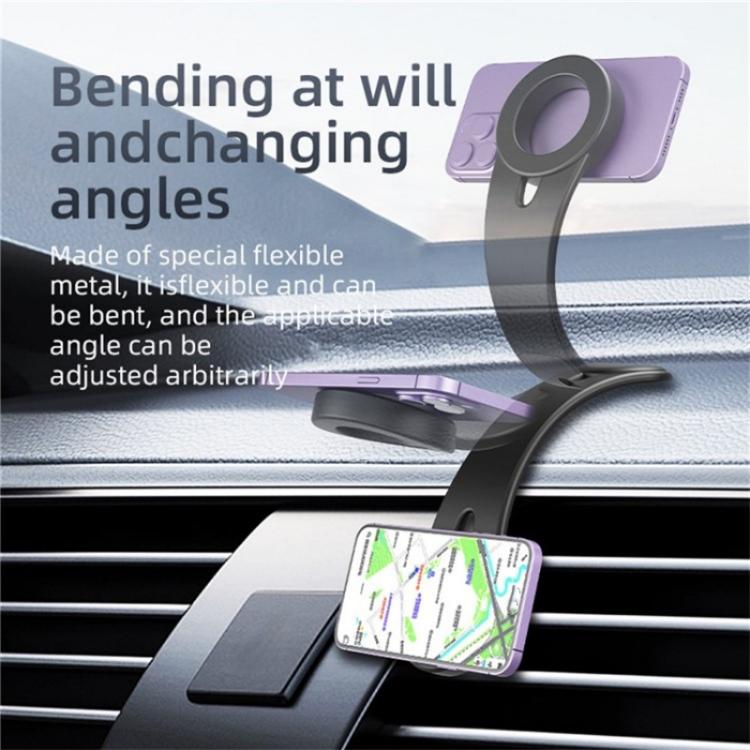 D1 Car Navigation Magnetic Flexible Aluminum Bendable Dashboard Cellphone Holder - ORIWHIZ