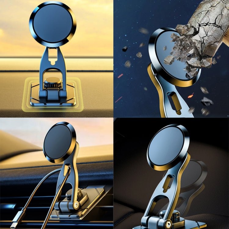 D29 Metal Car Phone Holder Floating Screen Folding Magnetic Phone Holder, D29 - ORIWHIZ