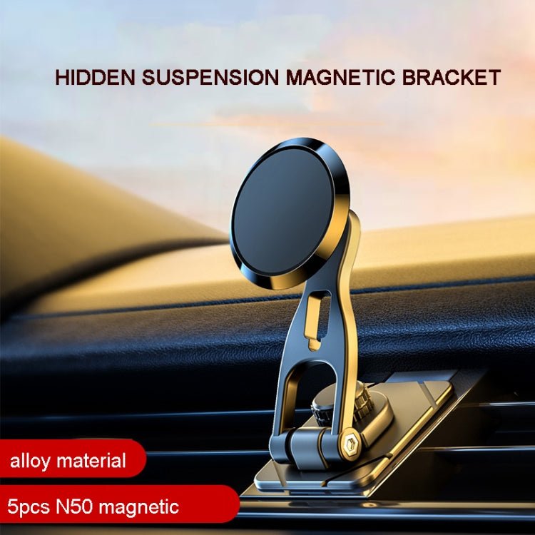D29 Metal Car Phone Holder Floating Screen Folding Magnetic Phone Holder, D29 - ORIWHIZ