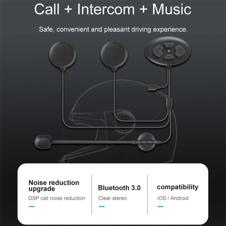 Dier DK12 800m Helmet Wireless Bluetooth Headset 5.0 Waterproof Double Motorcycle Call Headset With Intercom Function, DK12 - ORIWHIZConsumer ElectronicsMotorcycle Walkie TalkieWalkie Talkie