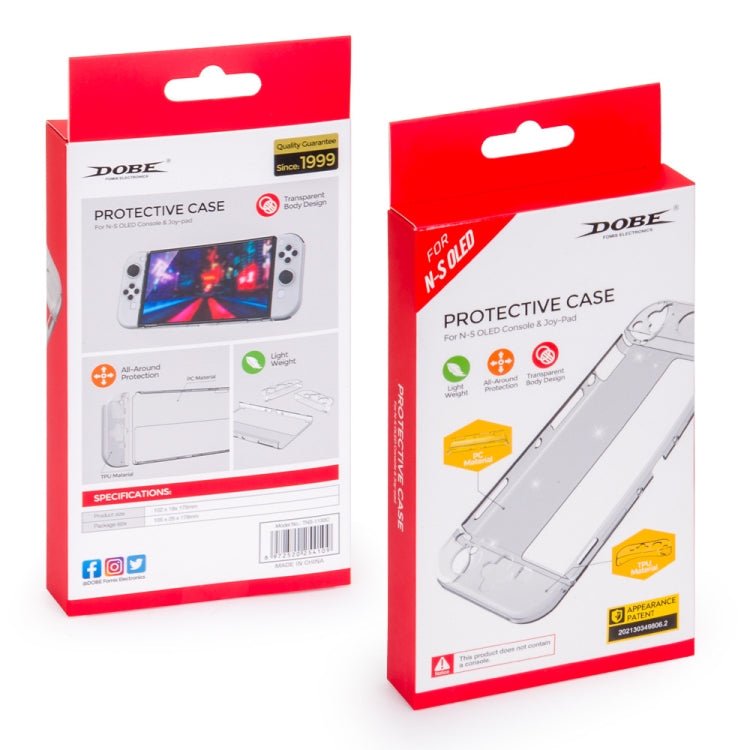 DOBE Game Handle Transparent Crystal Case TPU Protective Cover For Switch OLED Console, TNS - 1133C - ORIWHIZDOBENintendo AccessoriesNintendo Accessories Cases