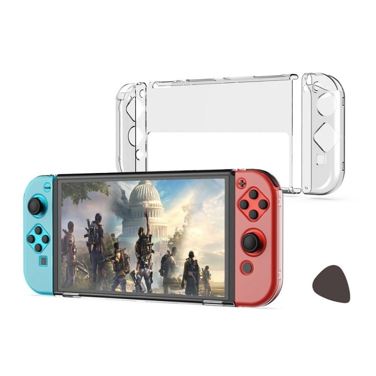 DOBE TNS - 1133B Host Protection Kit + Left And Right Handle Crystal Anti - Fall Protection Cover For Switch OLED, TNS - 1133B(Transparent Color) - ORIWHIZDOBENintendo AccessoriesNintendo Accessories Cases