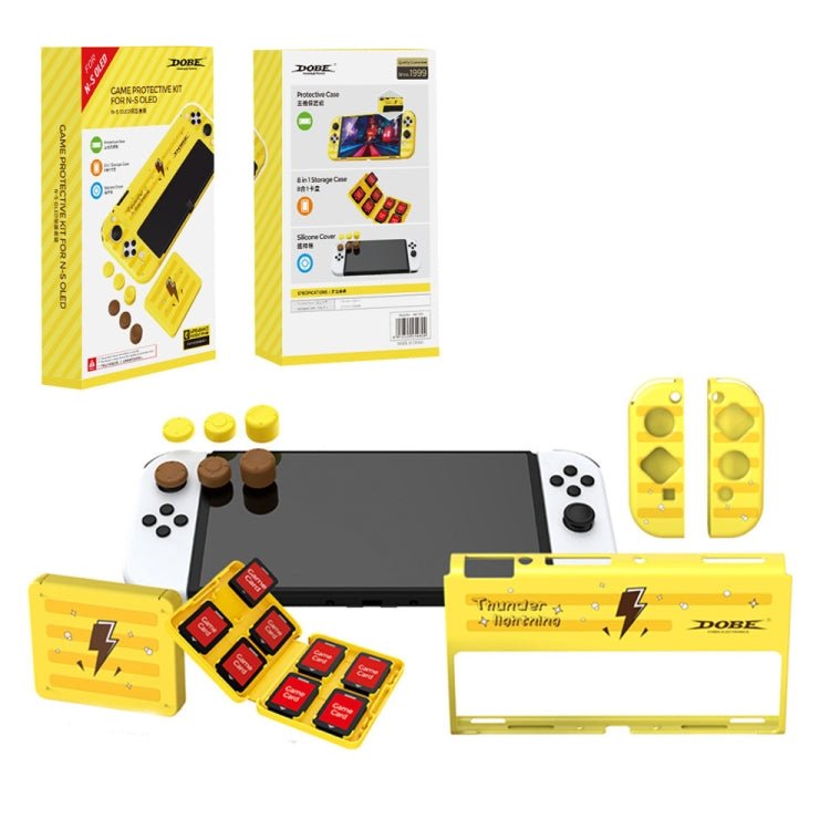 DOBE TNS - 1192 Host Handle Protective Shell + Card Box + Rocker Cap Set For Switch OLED, TNS - 1192 - ORIWHIZDOBENintendo AccessoriesNintendo Accessories Cases