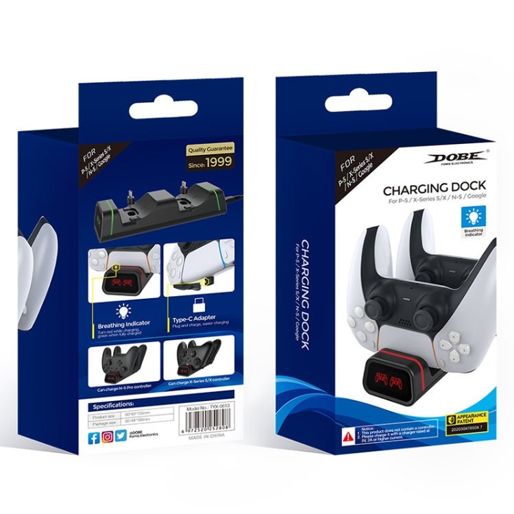 DOBE TYX - 0613 Dual Controller Charging Dock For PS5 / Xbox Series X, TYX - 0613 - ORIWHIZDOBESony AccessoriesSony Accessories Charger & Power