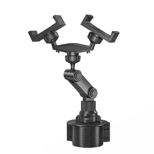 Double Chuck Rotary Multifunctional Cup Holder Mobile Phone Holder, Double Chuck Phone Holder - ORIWHIZ