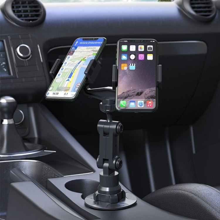 Double Chuck Rotary Multifunctional Cup Holder Mobile Phone Holder, Double Chuck Phone Holder - ORIWHIZ
