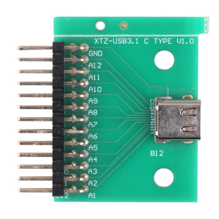 Double - sided Positive and Negative Type C Female Test Board USB 3.1 with PCB 24P Female Connector, Type C Female - ORIWHIZ