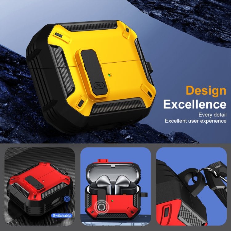 Dual - color Earphone Protective Case with Switch & Hook, For Samsung Galaxy Buds 3 / 3 Pro - ORIWHIZ