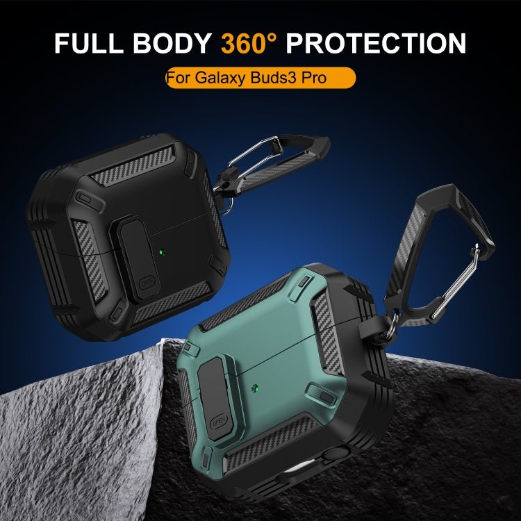 Dual - color Earphone Protective Case with Switch & Hook, For Samsung Galaxy Buds 3 / 3 Pro - ORIWHIZ