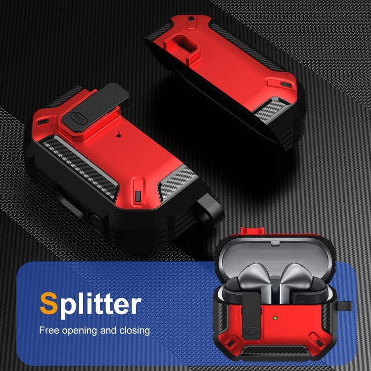 Dual - color Earphone Protective Case with Switch & Hook, For Samsung Galaxy Buds 3 / 3 Pro - ORIWHIZ