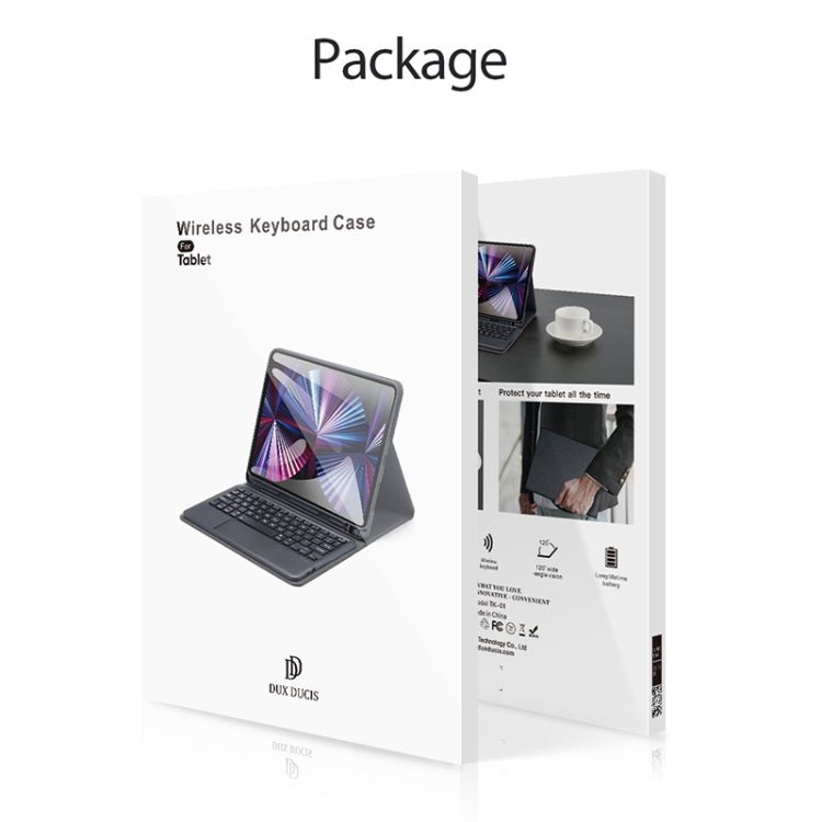 DUX DUCIS Bluetooth Keyboard Leather Case with Touchpad & Smart Sleep Function, For iPad 10.2 2021 / 2020 / 2019, For iPad Air 4/5 / iPad Pro 11 2018/2020/2021/2022, For iPad Pro 12.9 2020/2021/2022 - ORIWHIZApple AccessoriesDUX DUCISiPad Keyboard