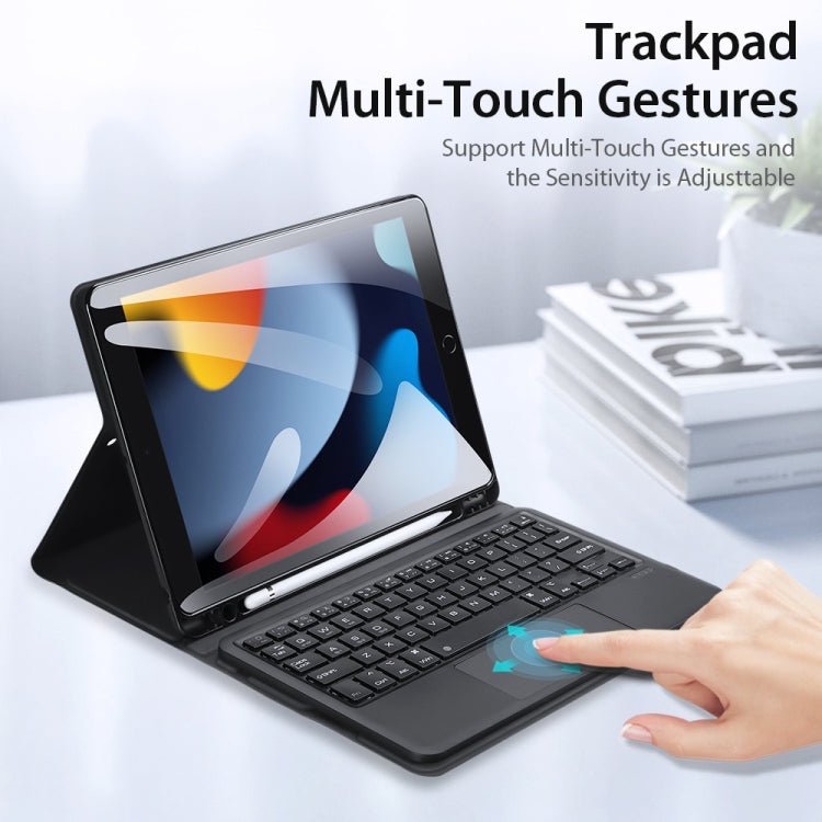 DUX DUCIS Bluetooth Keyboard Leather Case with Touchpad & Smart Sleep Function, For iPad 10.2 2021 / 2020 / 2019, For iPad Air 4/5 / iPad Pro 11 2018/2020/2021/2022, For iPad Pro 12.9 2020/2021/2022 - ORIWHIZApple AccessoriesDUX DUCISiPad Keyboard